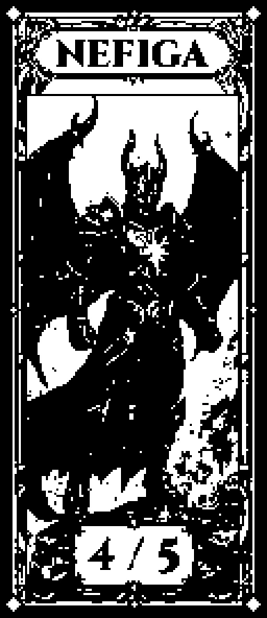 Nefiga black-and-white creature card