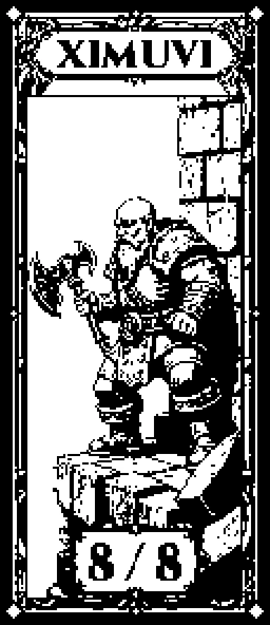 Ximuvi black-and-white creature card